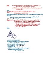 Bài kiểm tra Chương I môn Hình học Lớp 8